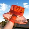 Waterproof Transparent Fisherman Hat Pvc Sun Cap Clear Bucket Hat  Vacation