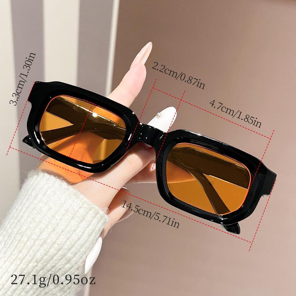 Women's High-End Square Frame Polygonal Sunglasses - European & American Retro Fashion Trend