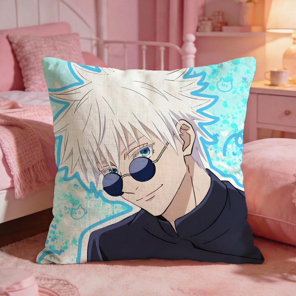 anime jJujutsu Kaisen Cushion Cover Premium Comfort Reversible Pillow Cove Two in One Design for Any Room Car Interior
