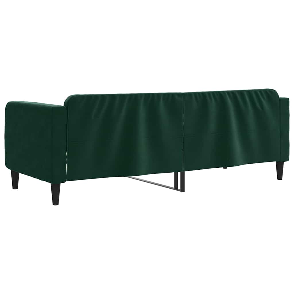 Vidaxl Sofa With Sleeping Function, Dark Green, 80X200Cm, Upholstered In Velvet