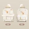Car Backseat Organizer With Foldable Tray Storage Pouch Cotton Bear Design Hanging Seat Back Accessory