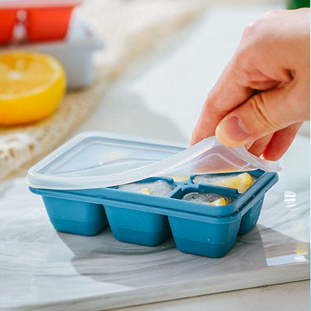 Lid Six Grids Easy To Demold Homemade Frozen Ice Cube Ice Tray Ice-Making Box Ice Mold Cube Mold