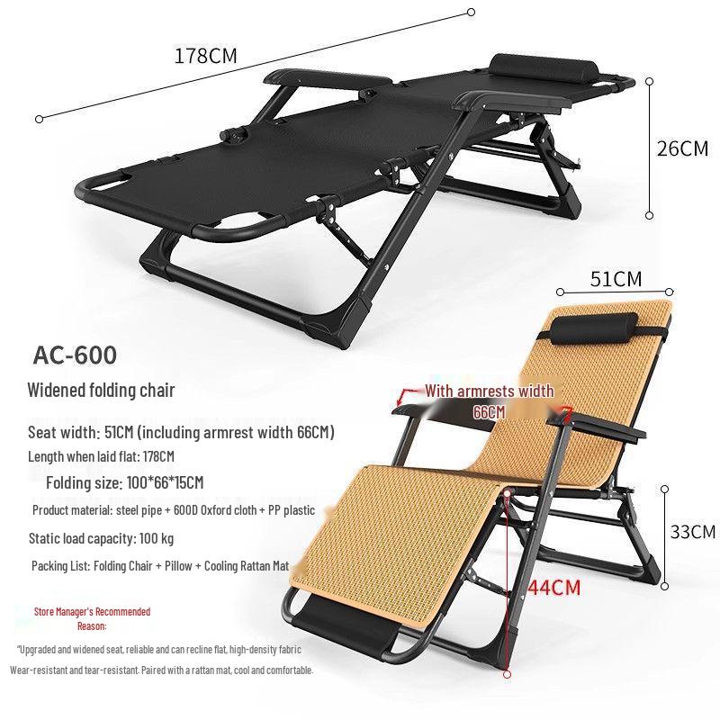 Foldable Lounge Chair - Nap Sofa Bed & Portable Lazy Backrest