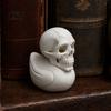 Study Room Desk Accessory 3D Printed Skull Duck Ornament, Gothic Figurine, Creative Office Counter Decorative Piece Halloween Decor for Home