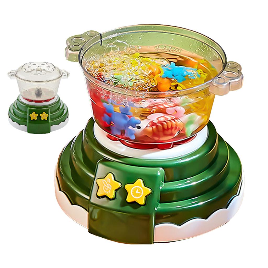 Kinder Hot Pot Maker Kochspielzeug mit simuliertem Blubbergeräusch Licht Simulations Hot Pot Maschine DIY Spielzeug