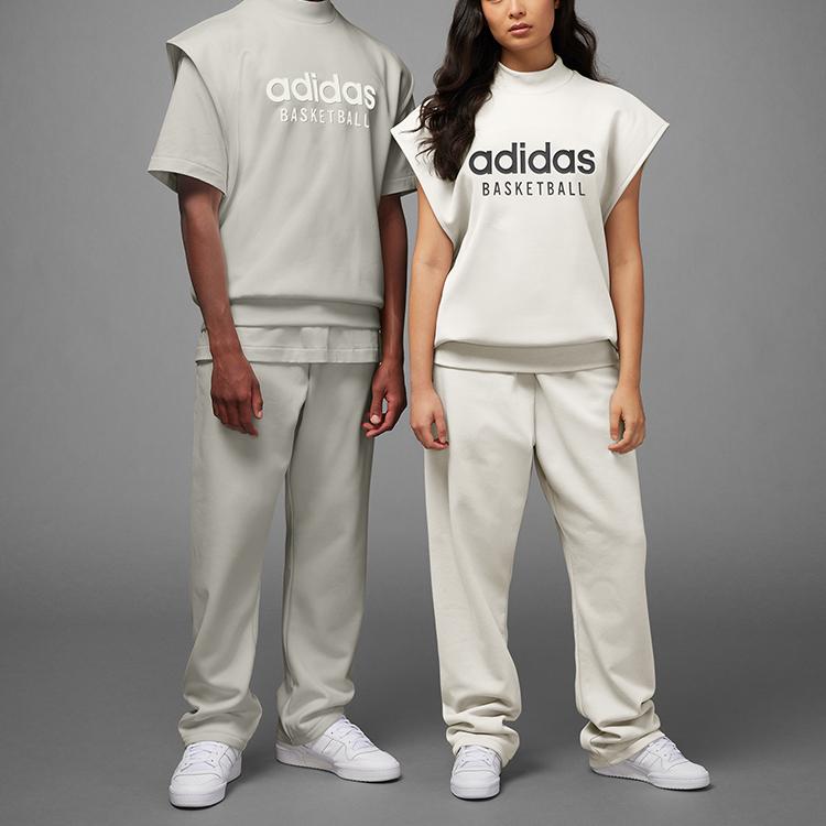 Adidas Originals Basketball Chapter 1 Sweater Vest With Embroidered Logo Unisex Tops Metal-Grey IA3416