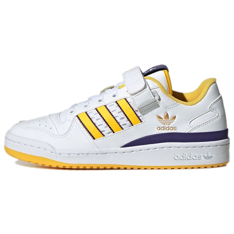 

Кроссовки унисекс adidas Forum Low Lakers White Footwear-White Bright-Gold HR1022 41⅓