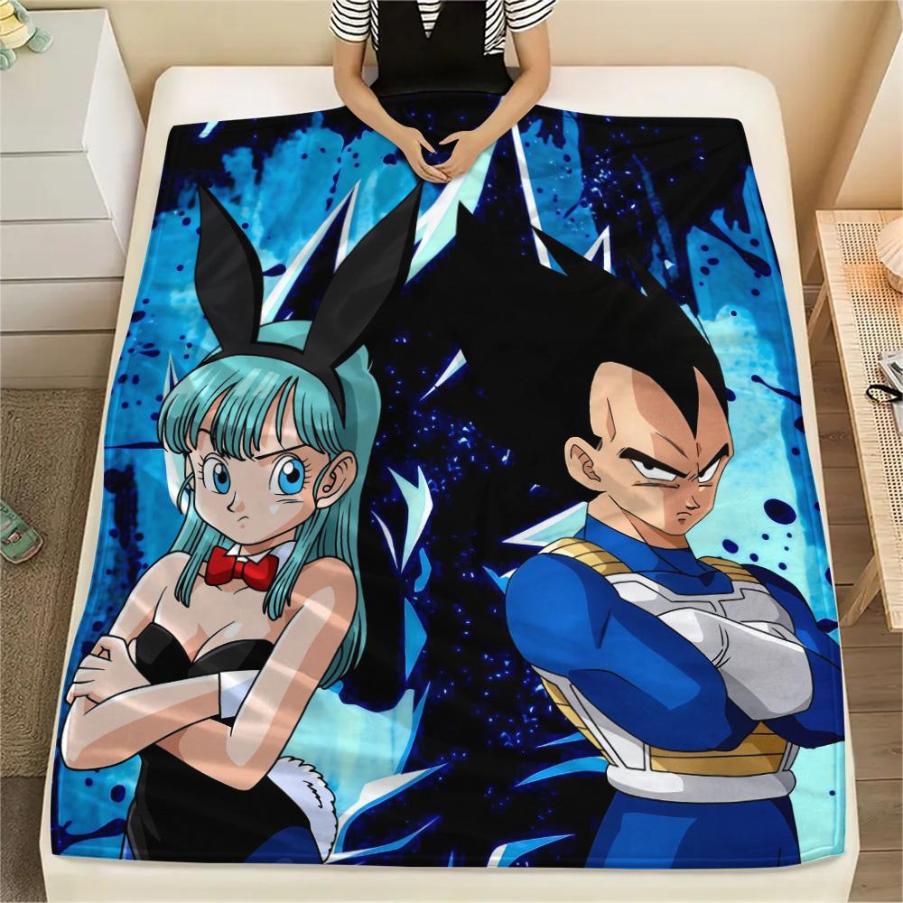 Koc flanelowy z nadrukiem Dragon Ball, Wysokiej jakości, Wygodny na wszystkie pory roku, Wystrój domu, Ciepło i komfort