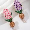 Fashionable Miniature Lavender Brooch Sophisticated Floral Lapel Badge Elegant Embellishment For Women Girls