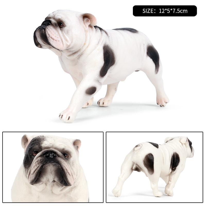 Oenux Lovely French Bulldog Animals Cute Puppy Sleep Lazy Dog Action Figures Model Figurine PVC Home Decoration Education Toy