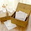 Multi-size Seagrass Storage Basket with Lid Woven Rectangular Shelf Basket Bins Desktop Organizer Chirstmas Gift Basket