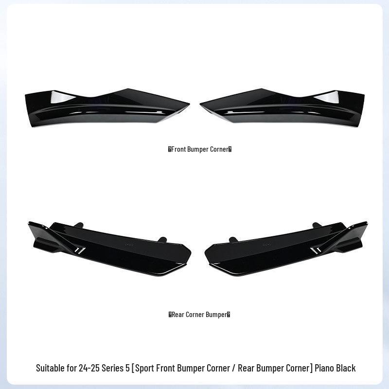 BMW New 5 Series i5 Front & Rear Bumper Protector Kit - Black Warrior Edition