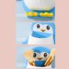 Cute Cartoon Penguin Wall Mounted Storage Holder With No Drill Installation Perfect For Bathroom Toothbrush Toiletry Organizer