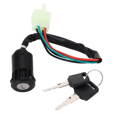 4 Pin Wire Ignition Key Switch Sensitive Durable Ignition System Switch with 2 Keys for Quad 4