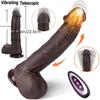 Soft Silicone Feels Like Skin,Huge Strong Suction Cup For Hands-free Play,Infrared Remote Control Heating Massage,Telescoping And Vibration Functions