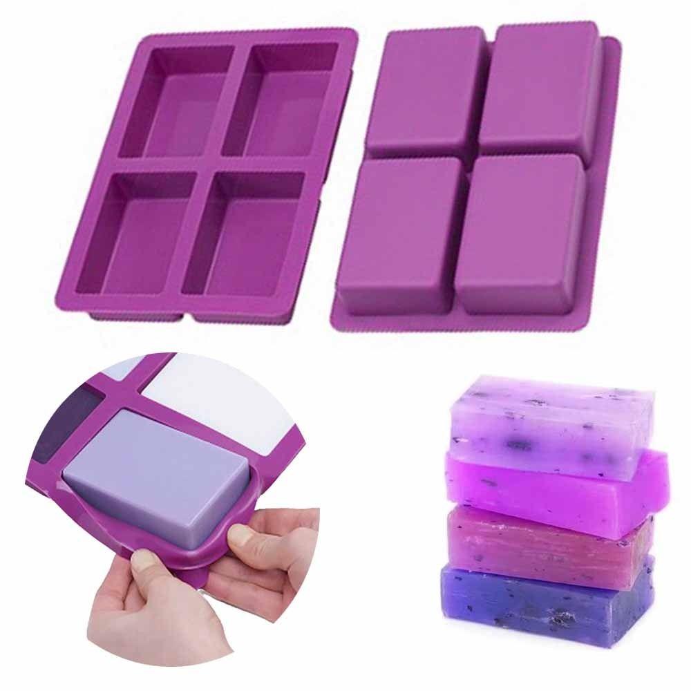 DIY Crafts Silicone Soap Molds Rectangular Shape Rectangle Soap Mold  Ice Cream Making