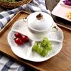 Children's Ceramic Butterfly Divided Plate, Home Breakfast Plate, Japanese Dumpling Plate, Creative Dried Fruit Dinner Plates
