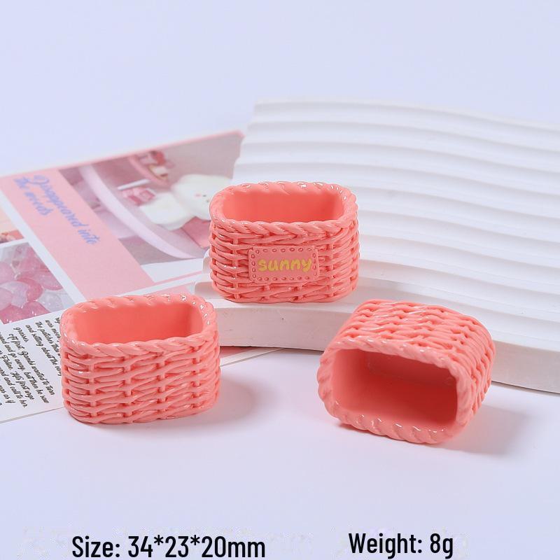 Accesorii Coș de Bambus Colorat 3D: Materiale pentru bijuterii din rășină DIY lucrate manual