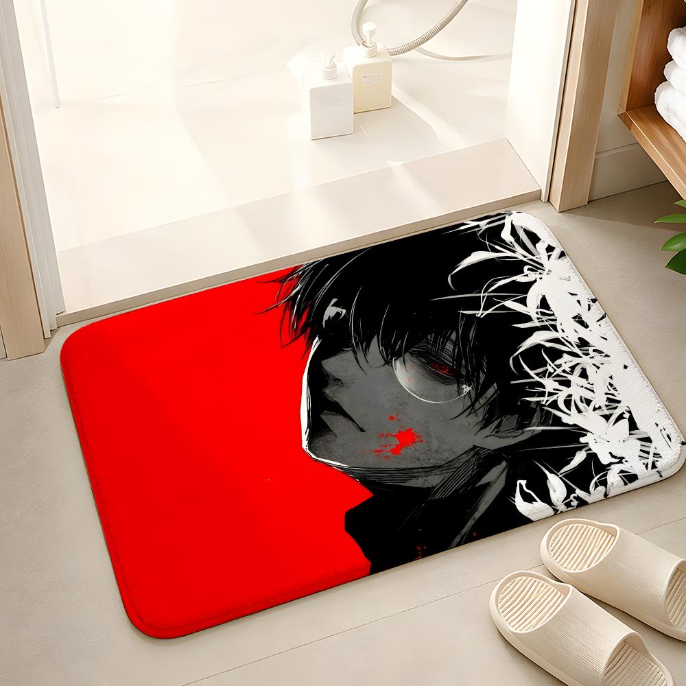 Tokyo Ghoul Floor Mat Floor Mat Soft Flannel Non-Slip Door  Rug for Living Room