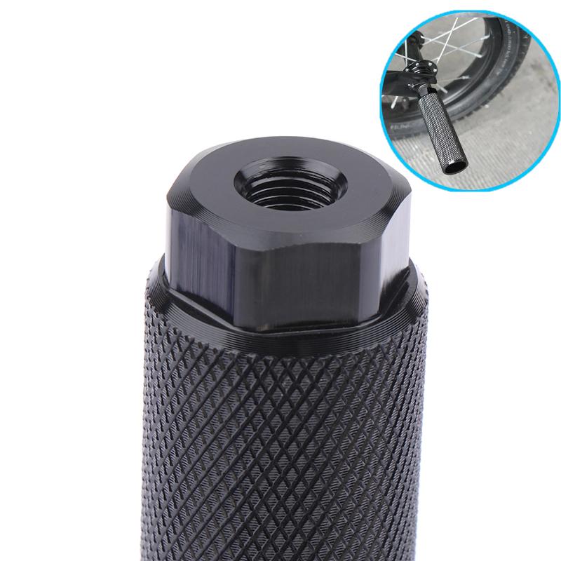 Alloy Foot Stunt Peg For Bike Fit 3/8 Inch Axle Footrest-Lever Cylinder Grip Non-Slip Axle Foot Pegs Bicycle Accessories