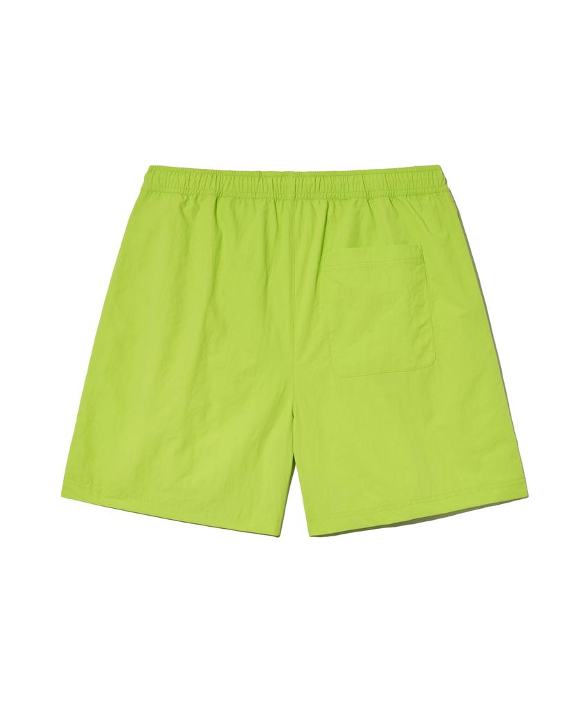 YALE Nylon Small Arch Logo Beach Shorts Lemon Yellow