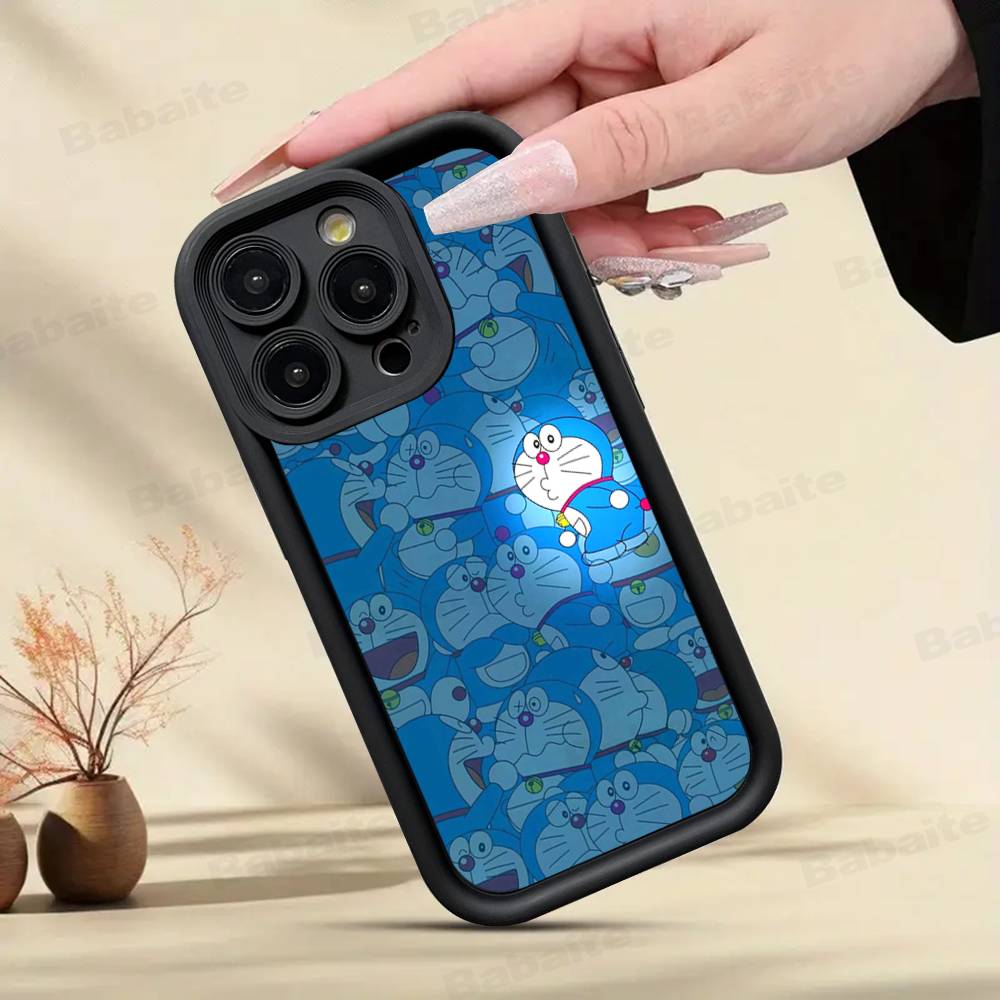Cartoon Doraemon Silicone Soft Phone Case For IPhone 17 16 14 13 12 11 15 Pro Max Plus Air Cover