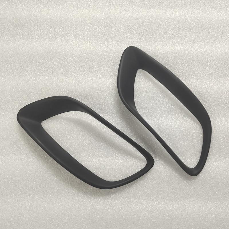 Fiber Glass Matt Black Primer Car Rear Bumper Exhaust Decorative Frame For BMW X6 E71 2008 - 2013 FRP Muffler Tail Pipe Cover