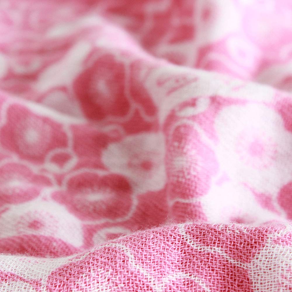 Imabari Towel Contex Discharge Printed Tenugui High-Color (Pink/Plum Blossom)