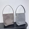 Spring and Summer New Linen Canvas Bucket Bag Row Fashion Casual Shoulder Bag Large Capacity Tote Women's Bag