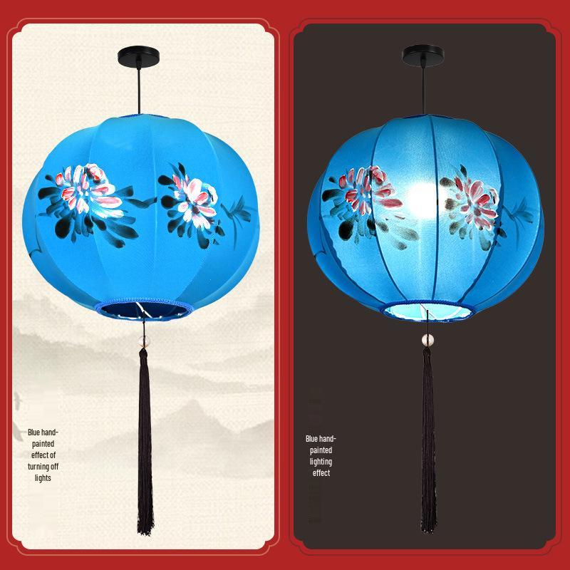 Chinese Style Outdoor Waterproof Colorful Round Lanterns for Scenic Spots and Restaurants