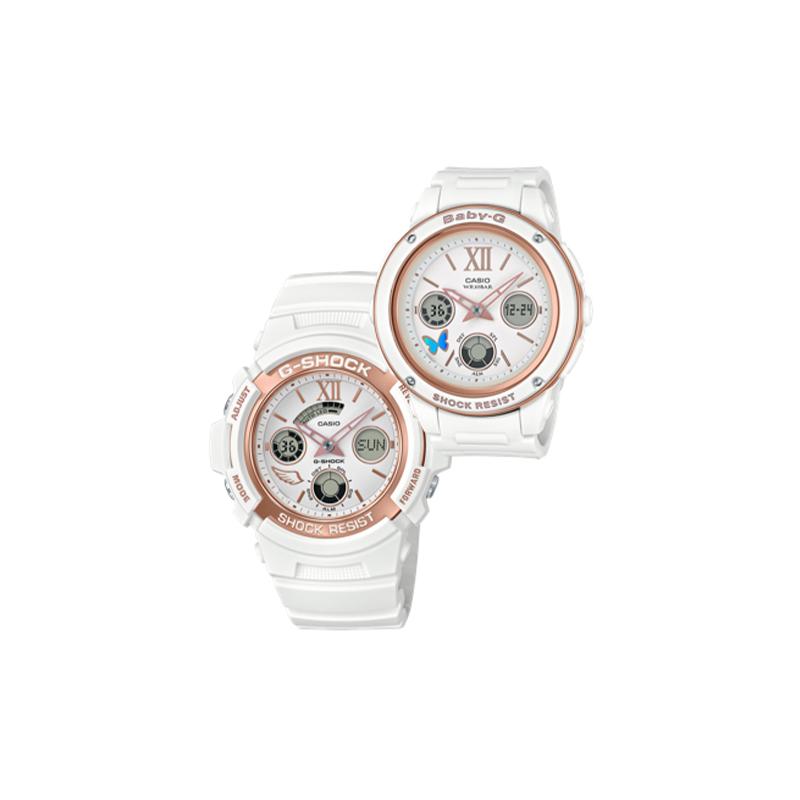 

Casio watch series-LOV series, waterproof couple watch, quartz movement, resin strap, Japanese and Korean watch, same style for men and LOV-18A-7A белый
