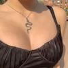 Schlangenförmige Anhängerkette, Vintage Trendige Schlüsselbein-Kette für Damen