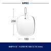 Dulton HANGING MIRROR FLOATING CLOUD ROUND Wall Mounted Hanging Mirror Suspended Glass Wire Hook Height 20cm Width 18cm Depth 1cm RN-0814