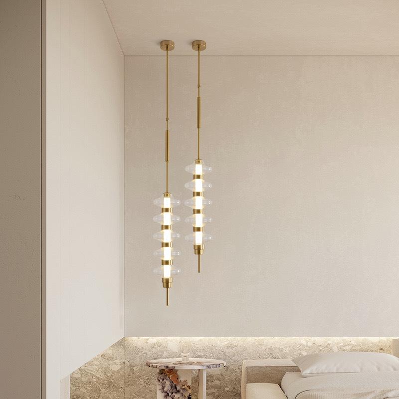 Nordic Cream Glass Chandelier for Bedroom, Living Room, and Hall