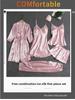 Women's Five-Piece Silk Pajama Set - Sensual Padded Nightdress and Battleship Print for Spring & Summer