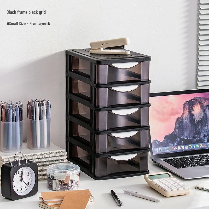 Transparent Drawer-Style Desktop Storage Box for Household Items and Cosmetics