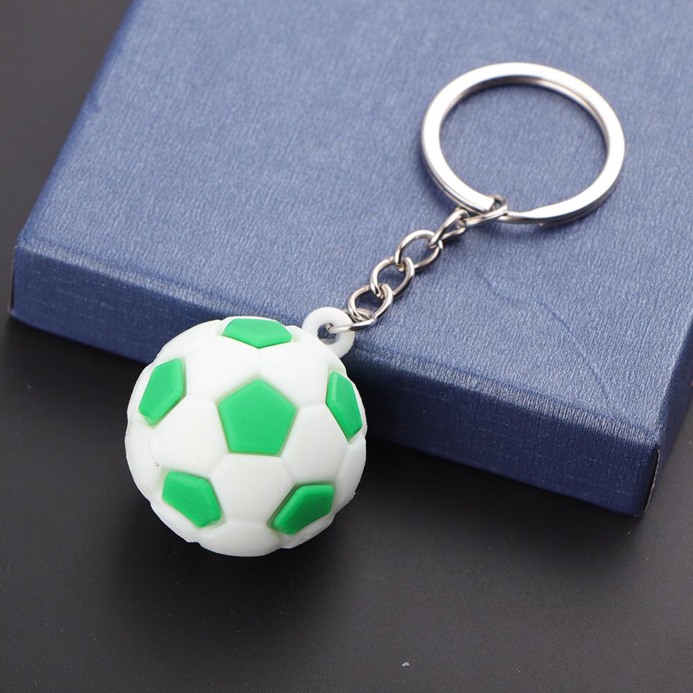 Mini Football Keychain Pendant: PVC Ornament & Souvenir for DIY European Championship/World Cup Matches