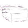 3144646 vidaXL Lit à sommier tapissier et matelas Gris foncé 80x200 cm Velours