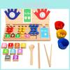 Puzzle Éducatif en Bois avec Perles à Compter pour Enfants - Apprentissage Précoce et Reconnaissance des Couleurs