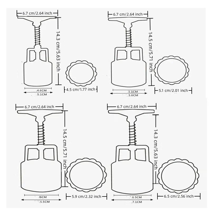 1 Set Diy Mooncake Mold Plastic Hand Press Pastry Mold Mung Bean Cake Embossing Kitchen Baking Tool Cookie Moon Cake Cutter