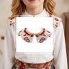 Antiker Eleganter Hanfu Schal Stickerei Chinesischer Stil Falscher Kragen Traditionelles Blumenmuster Abnehmbarer Kragen Kostümzubehör