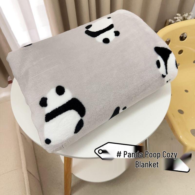 Cartoon Flannel Throw Blanket | Thick, Non-Shedding, All-Season Use for Dorms, Sofas, Cars