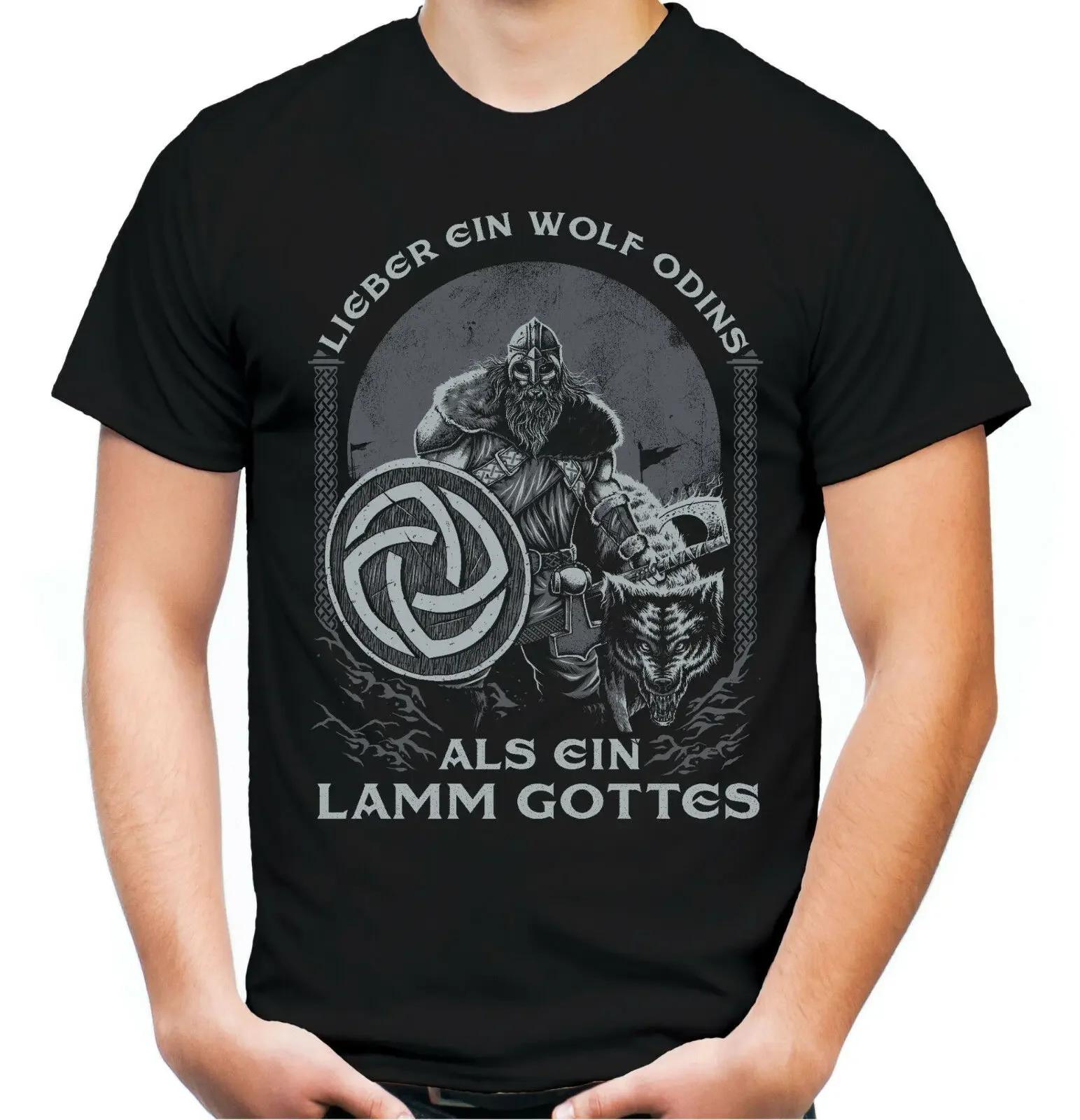 I Prefer The Wolf. Nordic Mythology, Nordic warriors T-Shirt 100% Cotton O-Neck Summer Short Sleeve Mens T-shirt Size S-3XL ... S разноцветный
