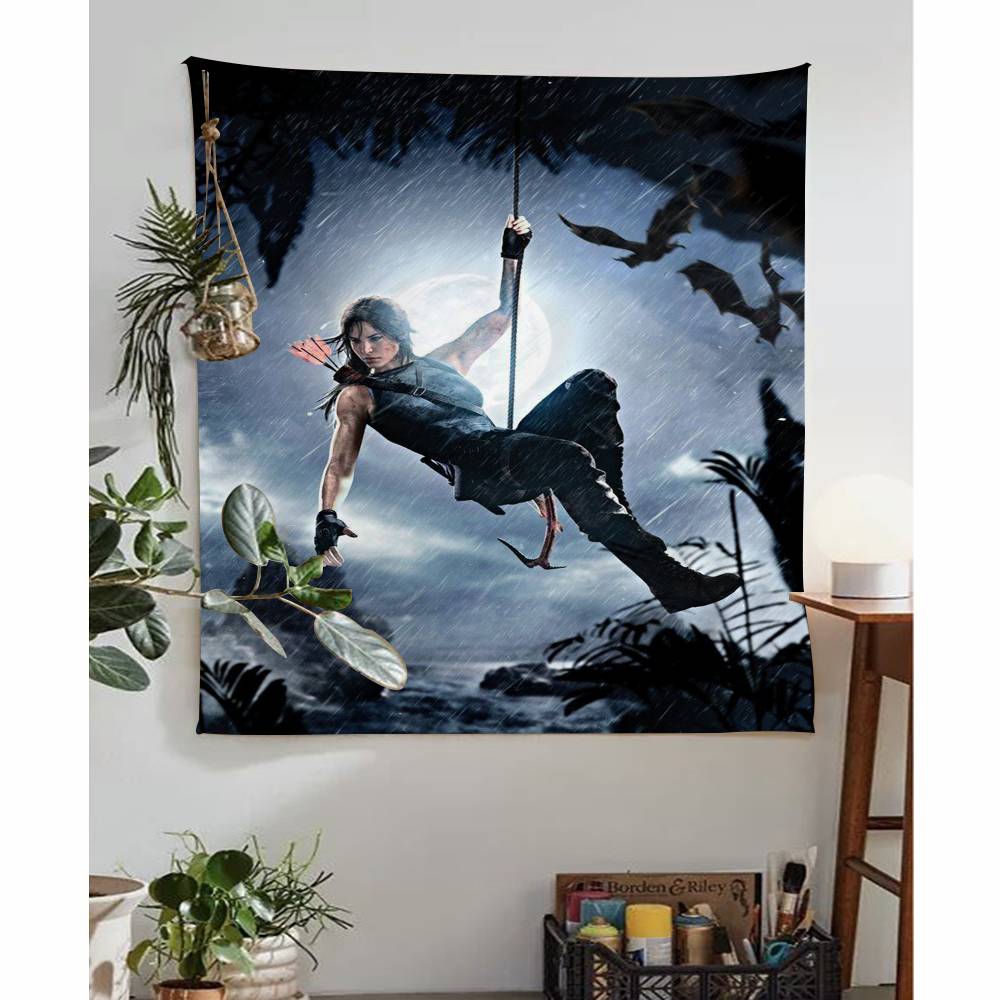 Hot Vedio Game Tomb Raider 123 Hanging Bohemian Tapestry Bohemian Wall Tapestries Mandala Cheap Hippie Wall Hanging