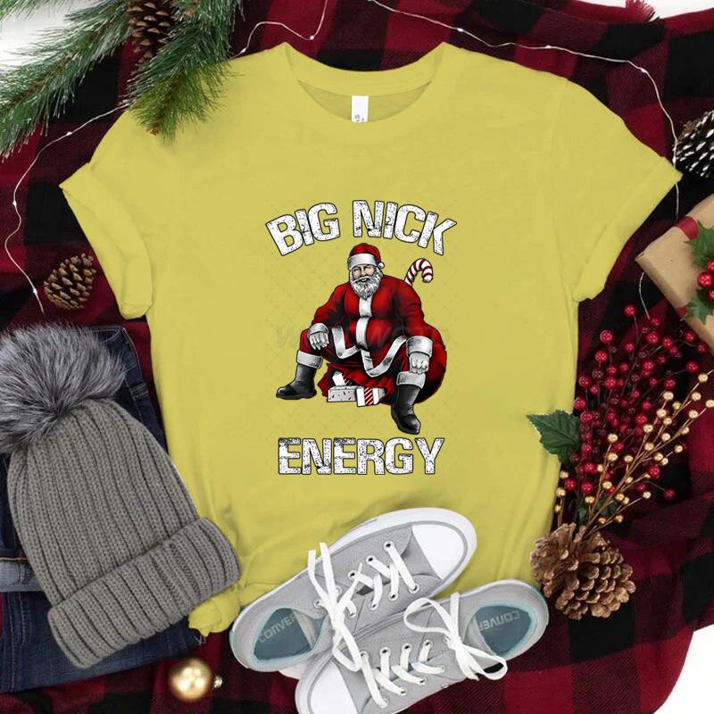 

Christmas Santa Funny Tshirts for Unisex Round Neck Festive Holiday Wear Xmas Unisexs Casual Vintage Short Sleeve TShirt Tops 4XL