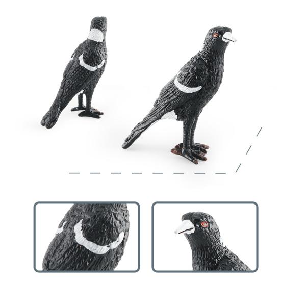 Feather Animal Model Simulated Magpie Pigeon Cuckoo Blue Wren Rusty-breasted Tit Solid Model Ornament PVC Bird Statue Figurine Desktop Decoration