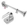 Electric Trumpet Horn 1 Tube for Train Car Boat Zinc Alloy Chrome Plating 135db 450mm 12V 24V
