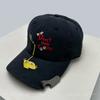 And Women Interesting Letter Print Embroidery Baseball Caps Sun Protection Bottle Opener All-Match Niche Style Peaked Hats Personalized Trendy Ins