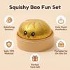 Sparkle Bun Squishy Toy Slow Rebound Stress Relief Squeeze Ball Soft With Bead&Steamer Fidget Toy for Anxiety Relief Sensory Toy