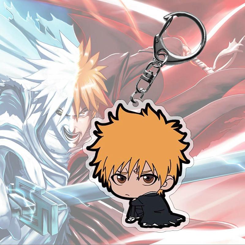 Bleach Anime Acryl Schlüsselanhänger Kurosaki Ichigo Kuchiki Rukia Byakuya Grimmjow Jeagerjaques